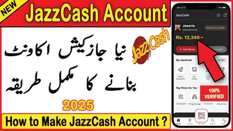 How to Make JazzCash Account 2025